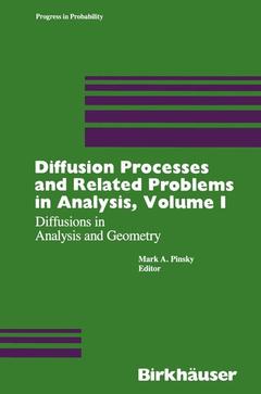 Couverture de l’ouvrage Diffusion Processes and Related Problems in Analysis, Volume I