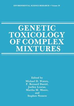 Couverture de l’ouvrage Genetic Toxicology of Complex Mixtures