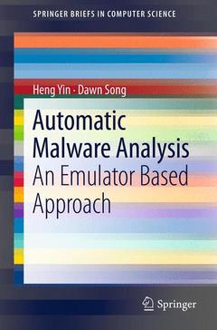 Couverture de l’ouvrage Automatic Malware Analysis