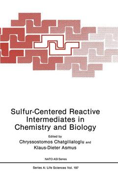 Couverture de l’ouvrage Sulfur-Centered Reactive Intermediates in Chemistry and Biology