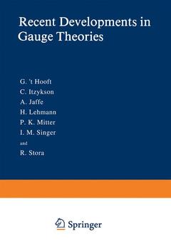Cover of the book Recent Developments in Gauge Theories