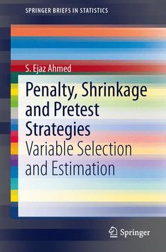 Couverture de l’ouvrage Penalty, Shrinkage and Pretest Strategies