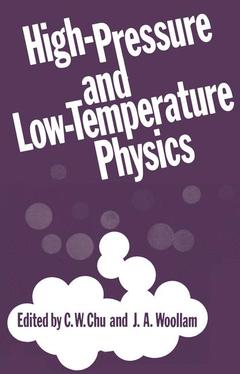 Couverture de l’ouvrage High-Pressure and Low-Temperature Physics