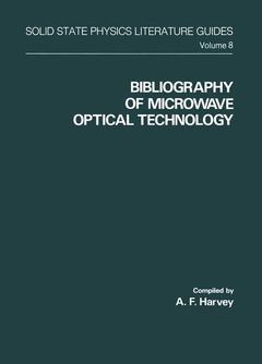 Couverture de l’ouvrage Bibliography of Microwave Optical Technology