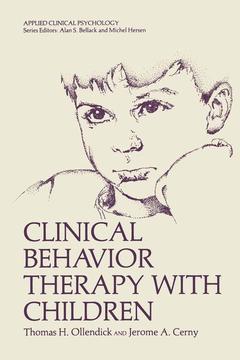 Couverture de l’ouvrage Clinical Behavior Therapy with Children