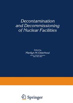 Couverture de l’ouvrage Decontamination and Decommissioning of Nuclear Facilities