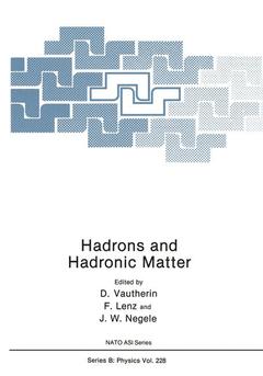Couverture de l’ouvrage Hadrons and Hadronic Matter