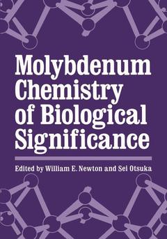 Couverture de l’ouvrage Molybdenum Chemistry of Biological Significance
