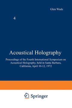 Couverture de l’ouvrage Acoustical Holography