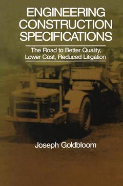 Cover of the book Engineering Construction Specifications