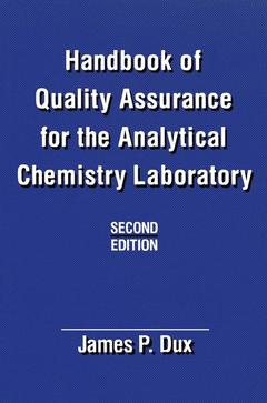 Cover of the book Handbook of Quality Assurance for the Analytical Chemistry Laboratory