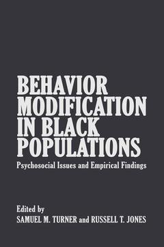Couverture de l’ouvrage Behavior Modification in Black Populations