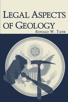 Couverture de l’ouvrage Legal Aspects of Geology