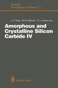 Couverture de l’ouvrage Amorphous and Crystalline Silicon Carbide IV