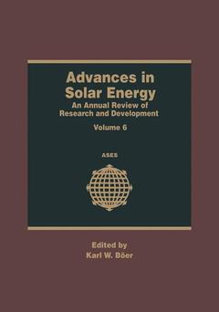 Cover of the book Advances in Solar Energy