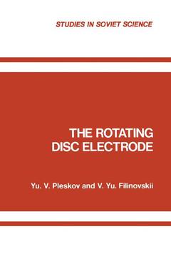 Couverture de l’ouvrage The Rotating Disc Electrode