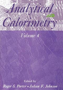 Cover of the book Analytical Calorimetry
