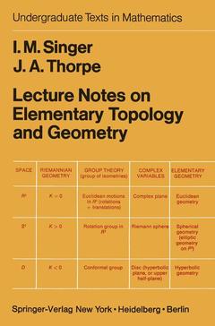 Couverture de l’ouvrage Lecture Notes on Elementary Topology and Geometry