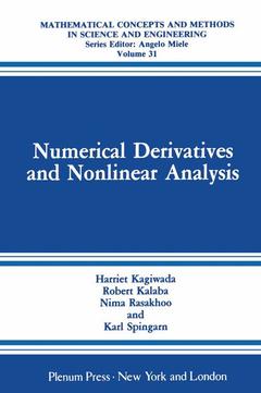 Couverture de l’ouvrage Numerical Derivatives and Nonlinear Analysis
