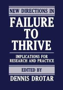 Couverture de l’ouvrage New Directions in Failure to Thrive