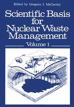 Couverture de l’ouvrage Scientific Basis for Nuclear Waste Management