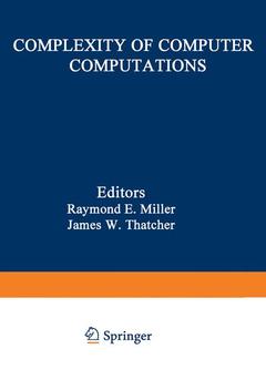 Cover of the book Complexity of Computer Computations
