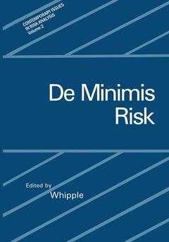 Couverture de l’ouvrage De Minimis Risk