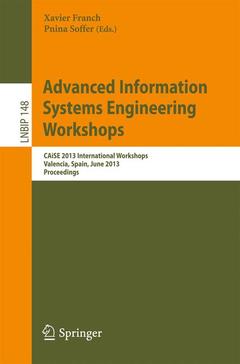 Couverture de l’ouvrage Advanced Information Systems Engineering Workshops
