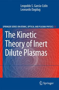 Couverture de l’ouvrage The Kinetic Theory of Inert Dilute Plasmas