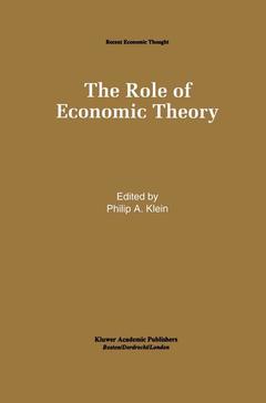 Cover of the book The Role of Economic Theory