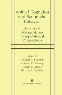 Couverture de l’ouvrage Animal Cognition and Sequential Behavior