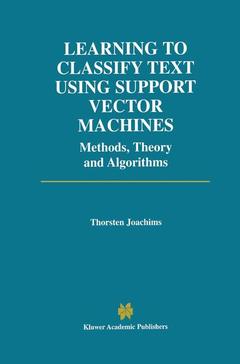 Cover of the book Learning to Classify Text Using Support Vector Machines