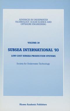 Couverture de l’ouvrage Subsea International’ 93