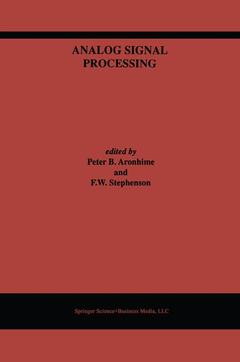 Couverture de l’ouvrage Analog Signal Processing