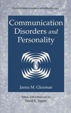 Couverture de l’ouvrage Communication Disorders and Personality