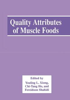 Couverture de l’ouvrage Quality Attributes of Muscle Foods