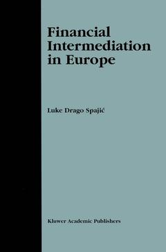 Couverture de l’ouvrage Financial Intermediation in Europe
