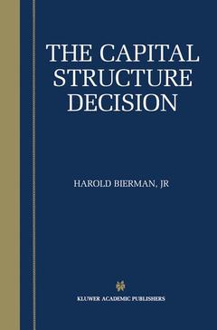 Couverture de l’ouvrage The Capital Structure Decision