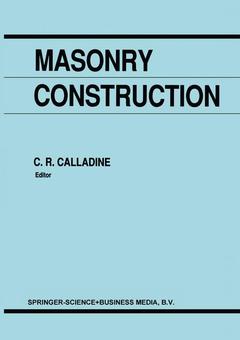 Couverture de l’ouvrage Masonry Construction