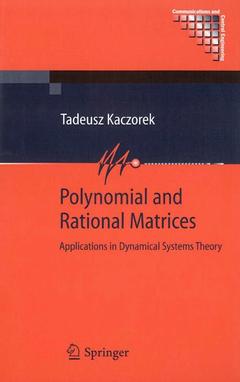 Couverture de l’ouvrage Polynomial and Rational Matrices