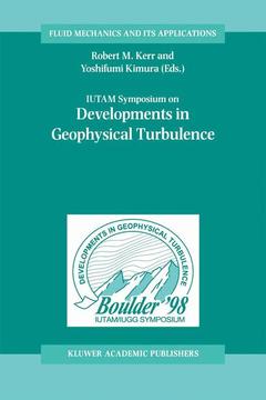 Couverture de l’ouvrage IUTAM Symposium on Developments in Geophysical Turbulence