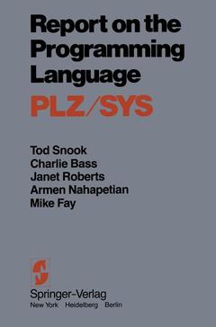 Couverture de l’ouvrage Report on the Programming Language PLZ/SYS