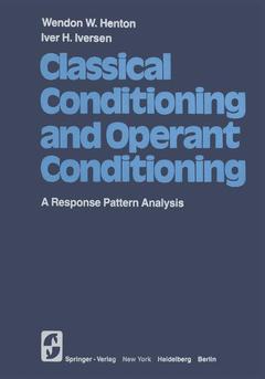 Cover of the book Classical Conditioning and Operant Conditioning