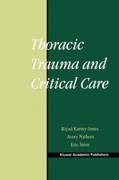 Couverture de l’ouvrage Thoracic Trauma and Critical Care