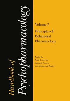 Couverture de l’ouvrage Handbook of Psychopharmacology