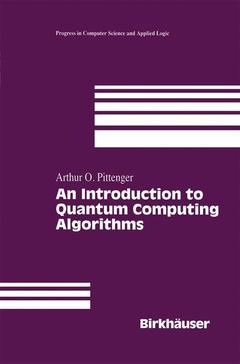 Couverture de l’ouvrage An Introduction to Quantum Computing Algorithms