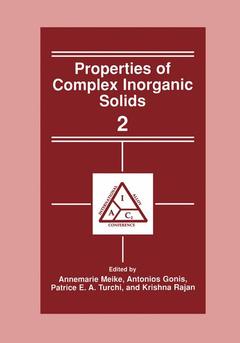 Couverture de l’ouvrage Properties of Complex Inorganic Solids 2