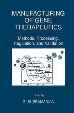 Couverture de l’ouvrage Manufacturing of Gene Therapeutics