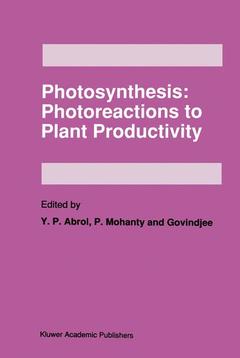 Couverture de l’ouvrage Photosynthesis: Photoreactions to Plant Productivity
