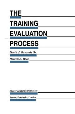 Couverture de l’ouvrage The Training Evaluation Process